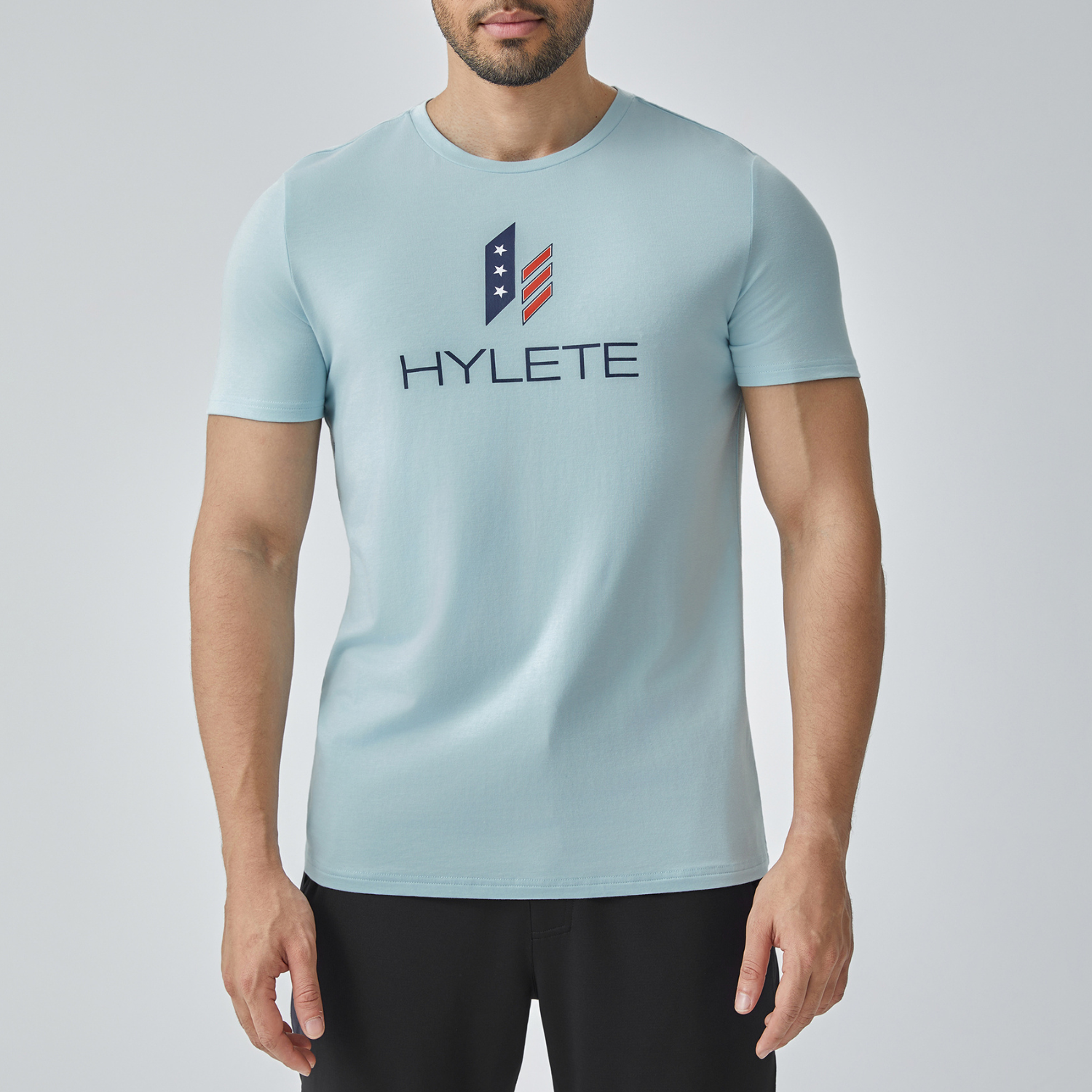 Stacked Nation HY-Blend Crew Tee Sky Blue